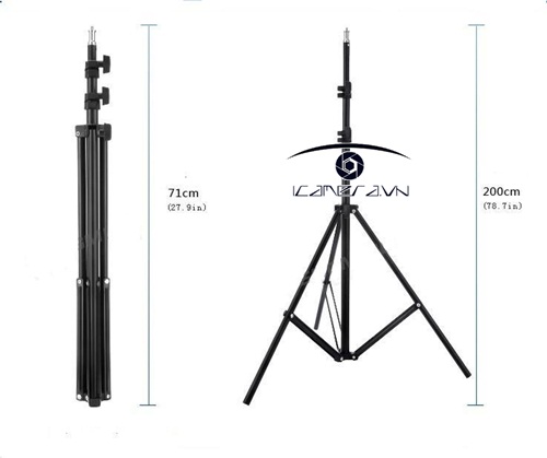 Chân đèn studio chuyên nghiệp light stand 2m LSG-020