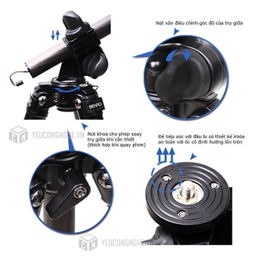 Chân máy ảnh Benro A2980F giá tốt chính hãng