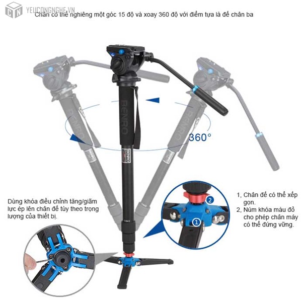 Chân máy ảnh Benro A49TDS4 chính hãng giá tốt
