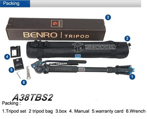 Chân máy Monopod chuyên nghiệp Benro A38TDS2