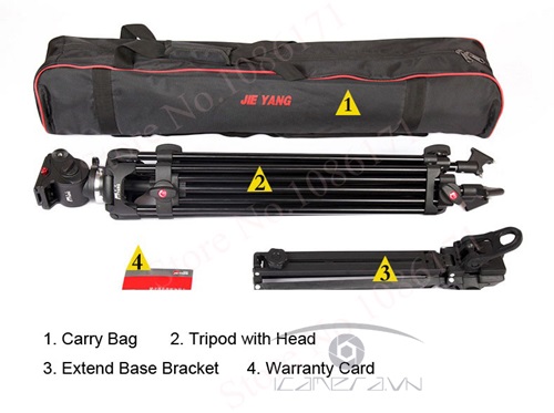 Chân máy quay floor spreader Tripod Jieyang 0508AD