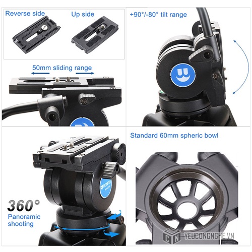 Chân máy quay Benro KH25N Video Tripod