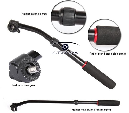 Chân máy quay chuyên nghiệp professional tripod panhead Jieyang JY-0508AM