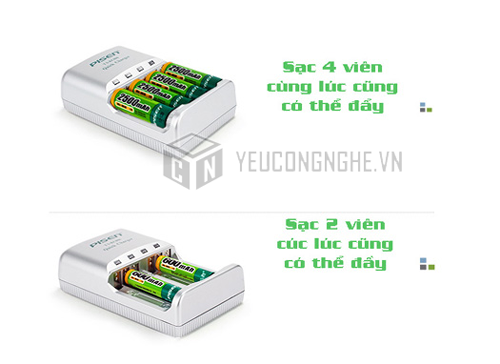 Sạc Pisen TS – KC006 dùng cho Pin Ni-MH AA/AAA