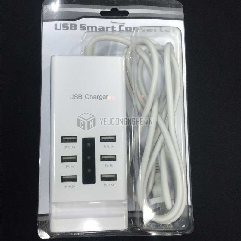 Ổ điện chia 6 cổng usb smart converter giá rẻ