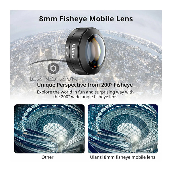Ống kính điện thoại Ulanzi CL-004 Fisheye Phone Lens 8mm