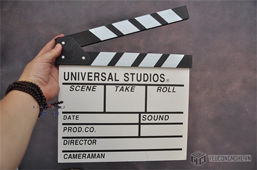 Clapboard gỗ màu trắng 30x27cm hỗ trợ quay phim CB-3027