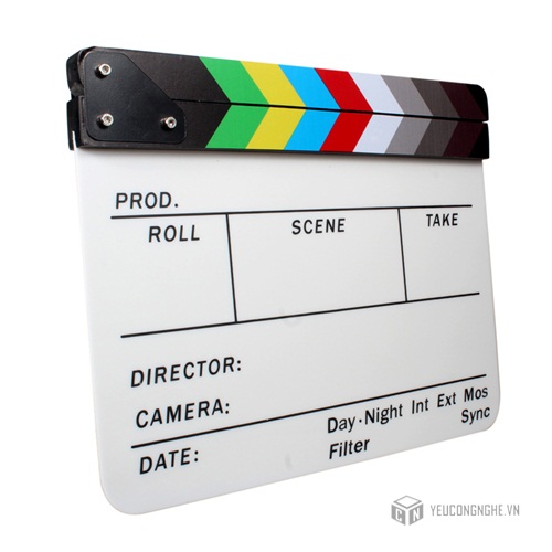 Clapboard phụ kiện quay phim 30x24cm màu trắng kèm bút CB-3024