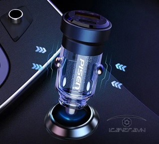 Sạc PISEN QUICK Car Mini DualPort C1A (C30W +A18W )