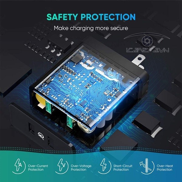 Củ sạc nhanh 36W 2 cổng hỗ trợ Quick Charge 3.0 Ugreen 40583