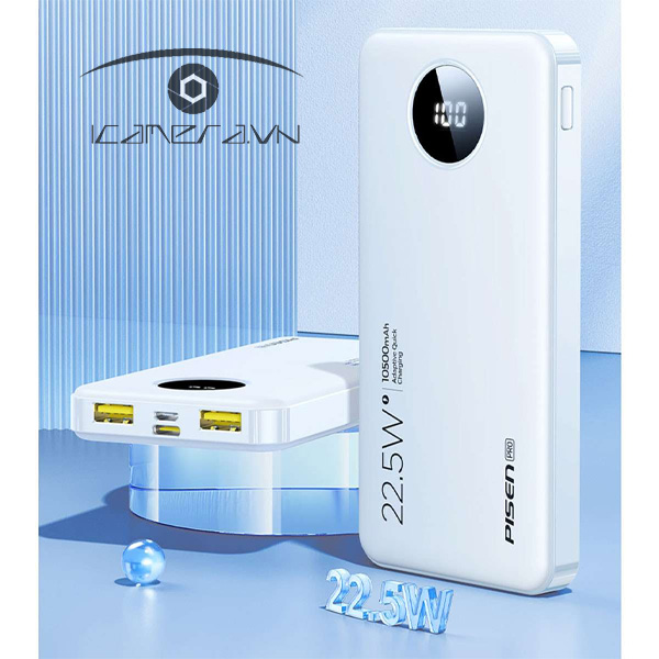 Pin dự phòng Pisen Pro Power Cube 22.5W 10500mAh TS-D300