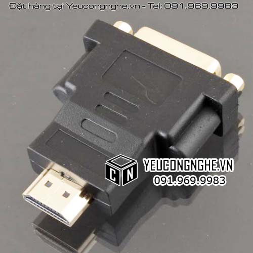 Giắc chuyển tín hiệu từ tivi HDMI Male ra đầu cổng DVI female adaptor