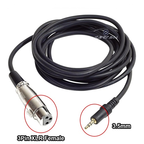 Dây cáp mic chuyển đổi audio micro XLR ra 3.5mm dài 10 mét