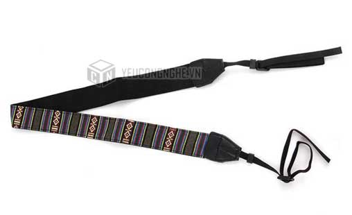 Dây đeo máy ảnh họa tiết thổ cẩm giá rẻ LC08 Lynca