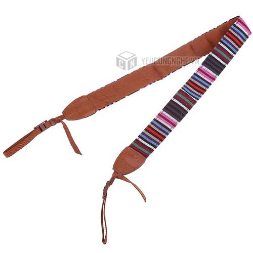 Dây đeo máy ảnh Canon Nikon họa tiết thổ cẩm giá rẻ LC09 Lynca