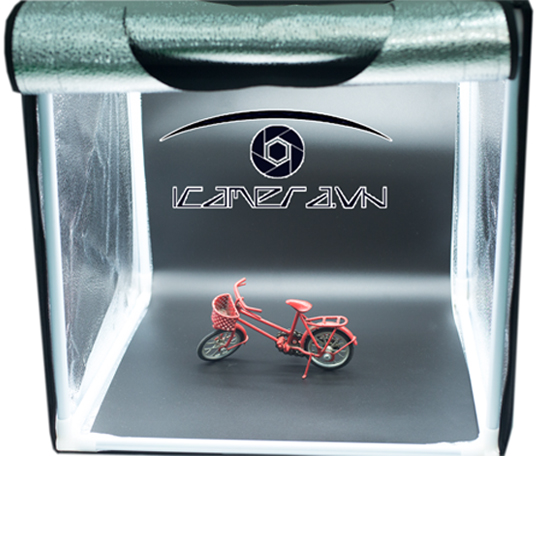 Hộp chụp ảnh sản phẩm có đèn led 30w bên trong 50x50cm giá rẻ