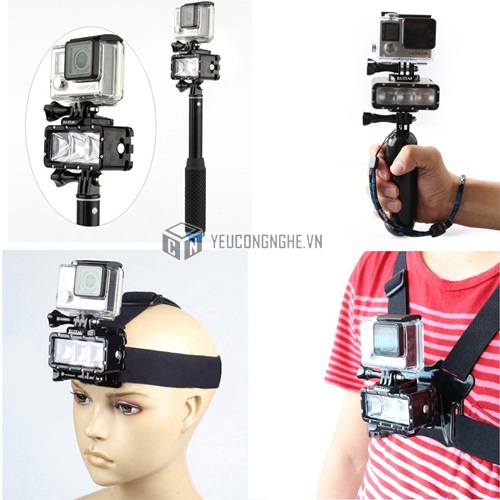 Đèn LED chống nước, lặn biển cho Gopro kèm pin sạc GL-30