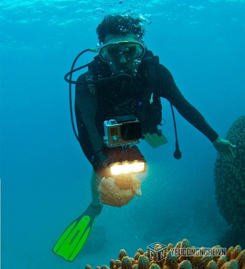 Đèn LED chống nước, lặn biển cho Gopro kèm pin sạc GL-30
