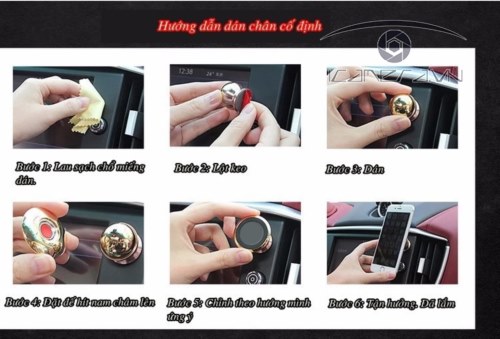 Gá kẹp điện thoại trên oto bi dính nam châm 360 độ FA-K03 AdoongA Suction bracket