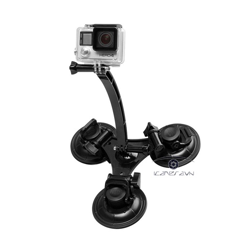 Đế hút chân không 3 chân cỡ lớn gắn Camera hành trình Gopro Hero, máy ảnh CK3-L