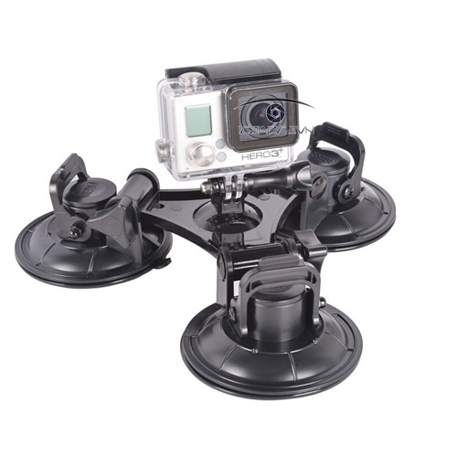 Đế hút chân không 3 chân cỡ lớn gắn Camera hành trình Gopro Hero, máy ảnh CK3-L