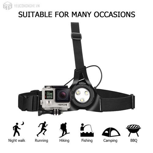 Đèn gắn gopro chạy chụp ảnh thể thao suptig