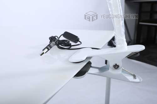 Đèn led cắm usb dạng kẹp đuôi khỉ sắt kẹp thành bàn,giường