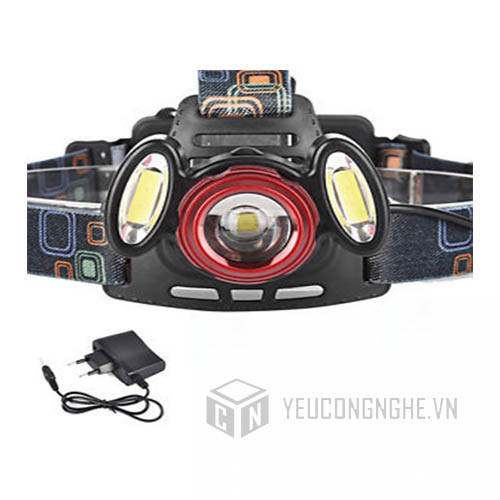 Đèn led đội đầu 3 đèn siêu sáng Headlight T6x2XPE