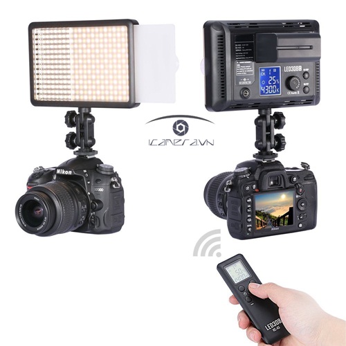 Đèn LED Godox 308 bóng LED308C II gắn camera kèm remote điều khiển từ xa