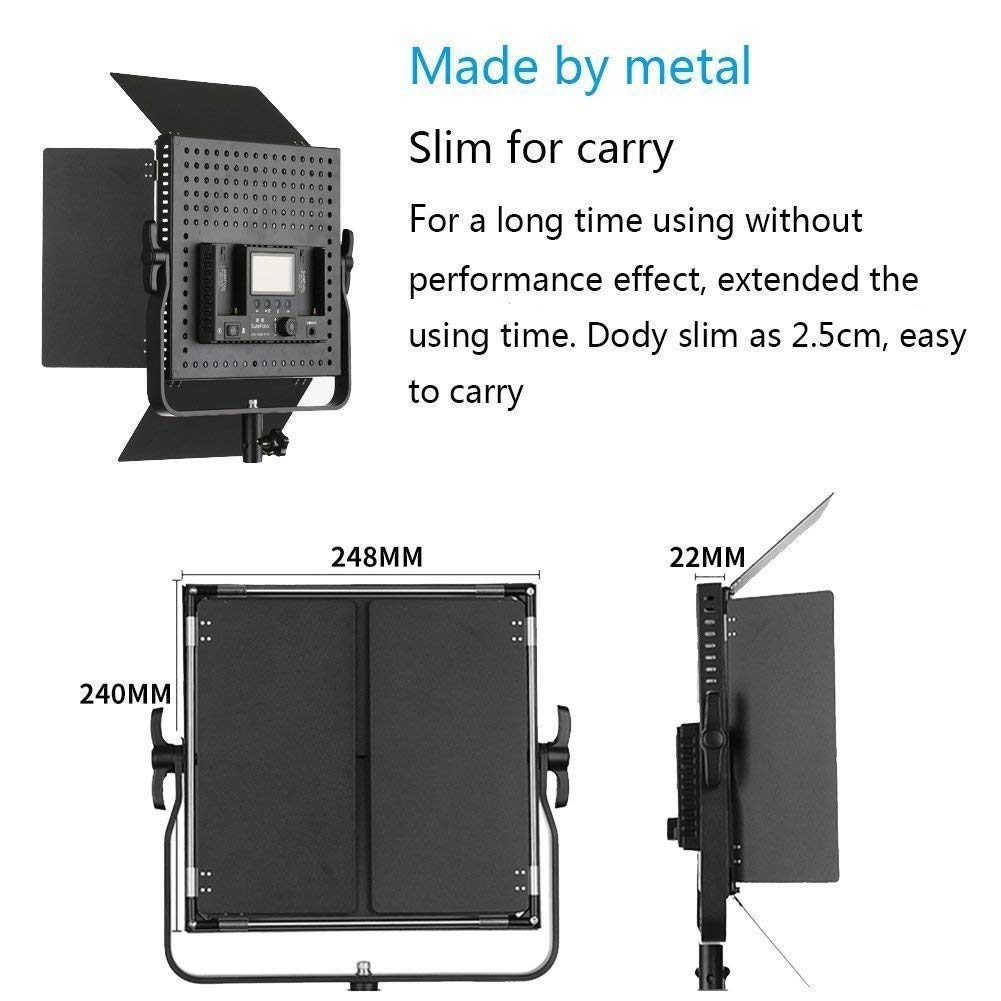 Đèn LED SuteFoto 660 bóng hỗ trợ quay phim, chụp ảnh chuyên nghiệp SF-660AS Pro