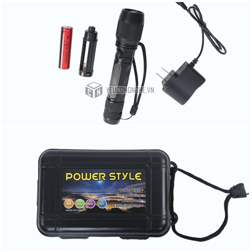 Đèn pin cầm tay zoom siêu sáng Power style WY008