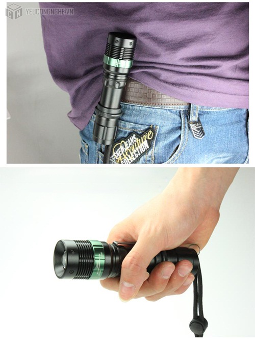 Đèn pin led chiếu xa zoom chỉnh độ sáng Brillante torcia led WY1098