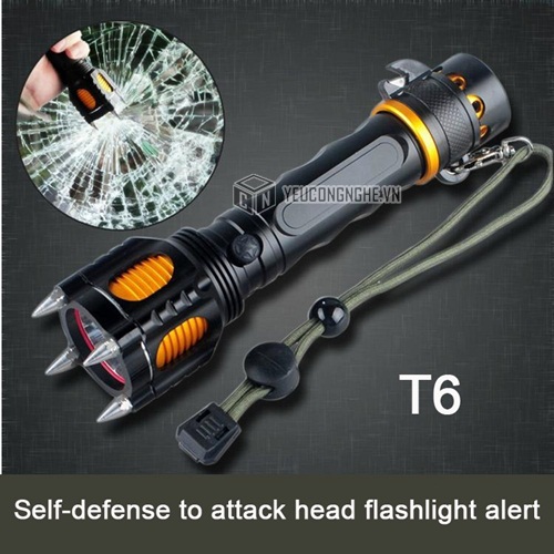 Đèn pin led kèm phá kính, cắt dây thoát hiểm Power Style WY1446