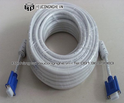Cáp VGA to VGA 10 mét dây truyền tín hiệu chuẩn, giá rẻ