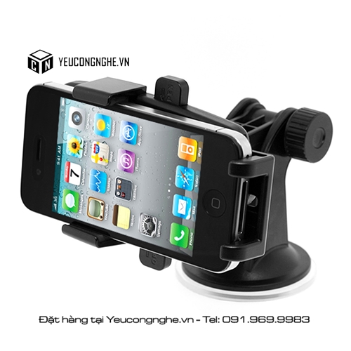 Giá đỡ điện thoại hút chân không khóa bẻ gập tự động HT-05