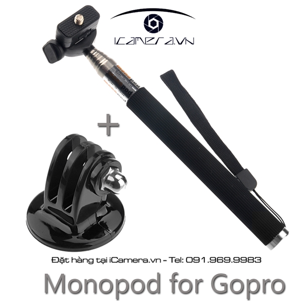 Monopod GoPro Hero - gậy tự sướng chụp tập thể chuyên nghiệp