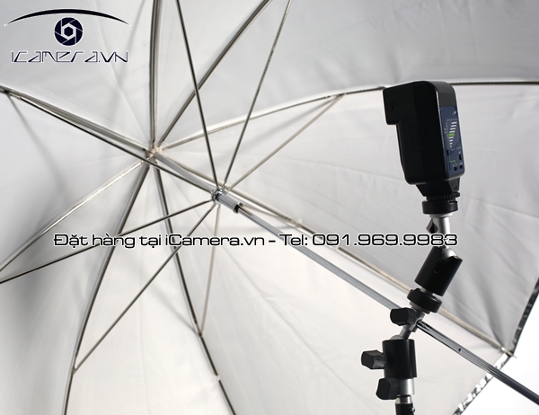 Gá đèn có khe cắm dù có bi female 1/4 và female 3/8