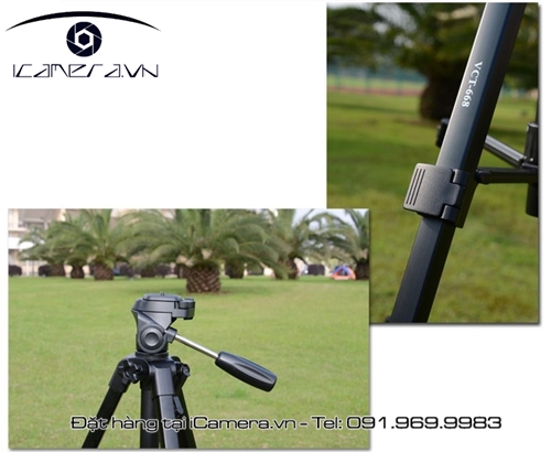Chân tripod tay cầm Yunteng VCT-668 phụ kiện quay phim chụp ảnh cho DSLR