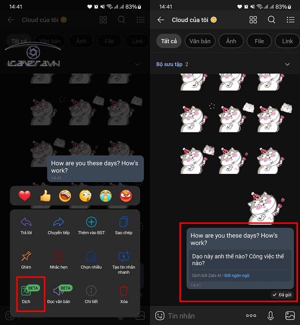 Hướng dẫn cách dịch tin nhắn trên Zalo cực chính xác mà không cần phải tải ứng dụng khác.