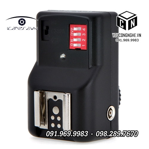 Điều khiển không dây cho đèn Flash máy ảnh Canon Nikon 16 kênh