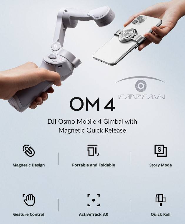 Tay cầm chống rung điện thoại - DJI OM4 chính hãng