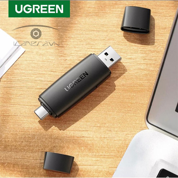 Đầu đọc thẻ nhớ SD/TF 2 trong 1 USB-A & USB-C Ugreen 80191