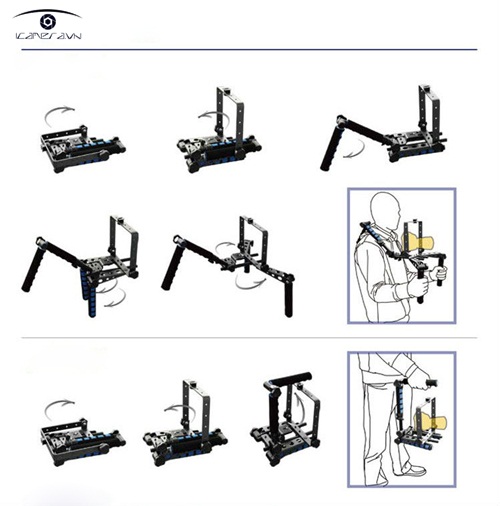 Bộ khung gá đỡ hỗ trợ Canon 5d 6d Nikon D90 Lumix GH2/GH3 Sony DOF Spider Rig DR 2