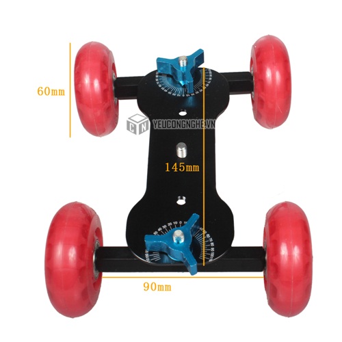 Dolly slider chân đỡ bánh xe trượt hỗ trợ quay phim chụp ảnh
