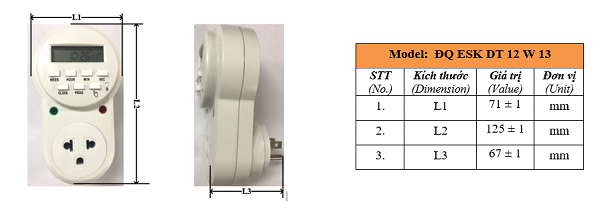 Ổ cắm hẹn giờ Điện Quang ĐQ ESK DT08 W 13 