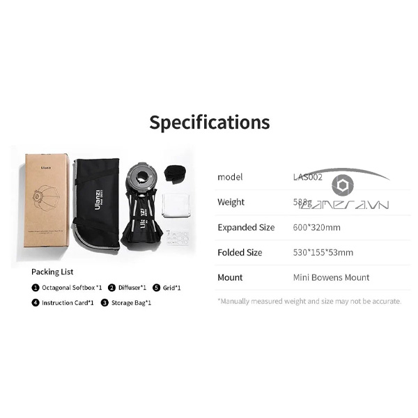 Softbox Ulanzi ngàm mini Bowen DS40/DS60