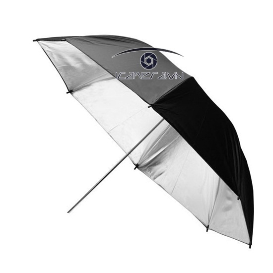 Dù hắt sáng trắng đen bán kính 43cm