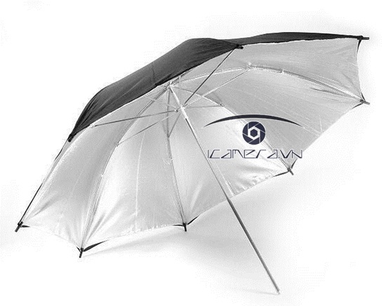 Dù hắt sáng trắng đen bán kính 43cm