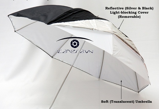 Dù tản sáng 2 lớp đường kính 100cm phụ kiện set up studio quay chụp