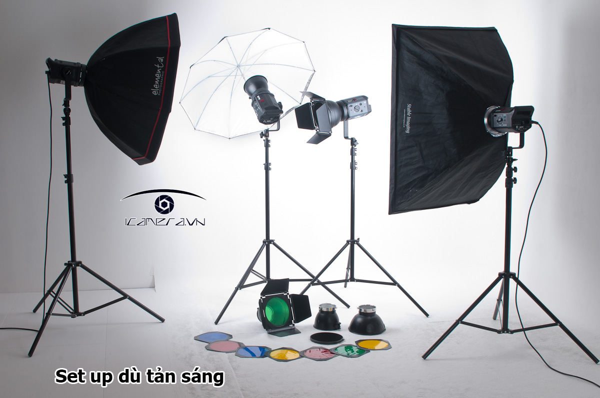 Dù tản sáng hình bát giác đường kính 80cm chuyên nghiệp cho studio